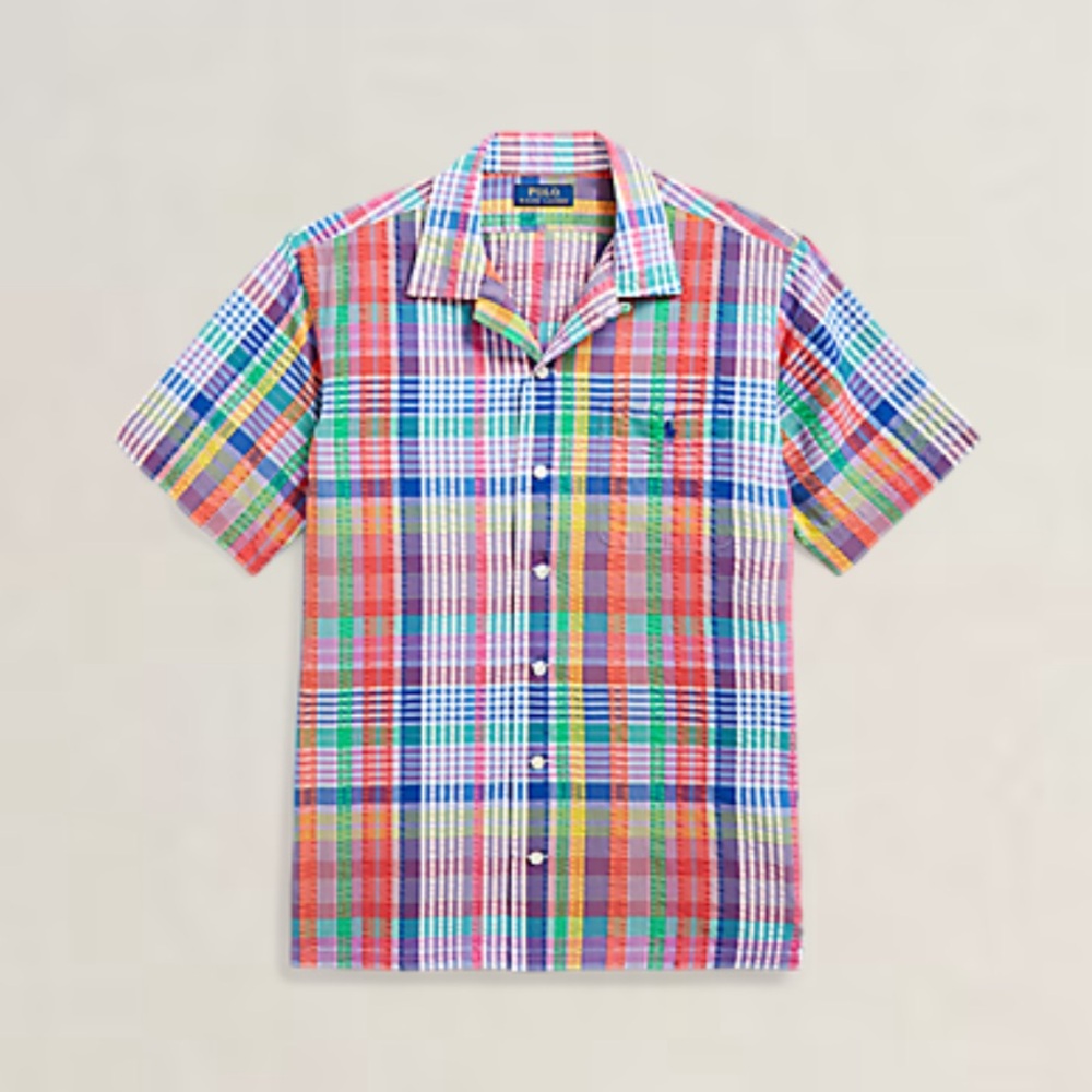 Ralph Lauren Short Sleeve Sport Seersucker Shirt